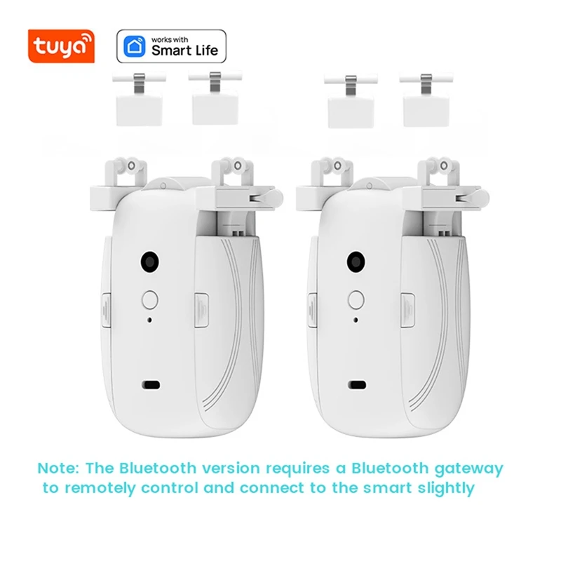 2PCS TUYA Smart Bluetooth Curtains Robot T/U-Rail Tracks Automatic Curtain Opener Remote Control Curtain Motor