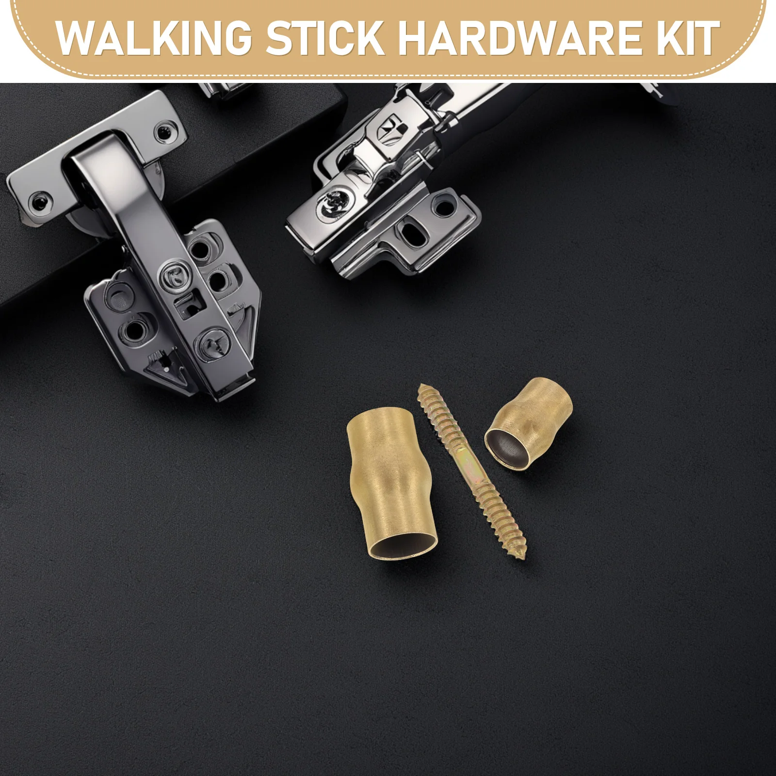 Cane Joint Accessories Copper Elderly Walking Stick Non-slip Cover Brass Parts Material Diy Convenience Antislip Design