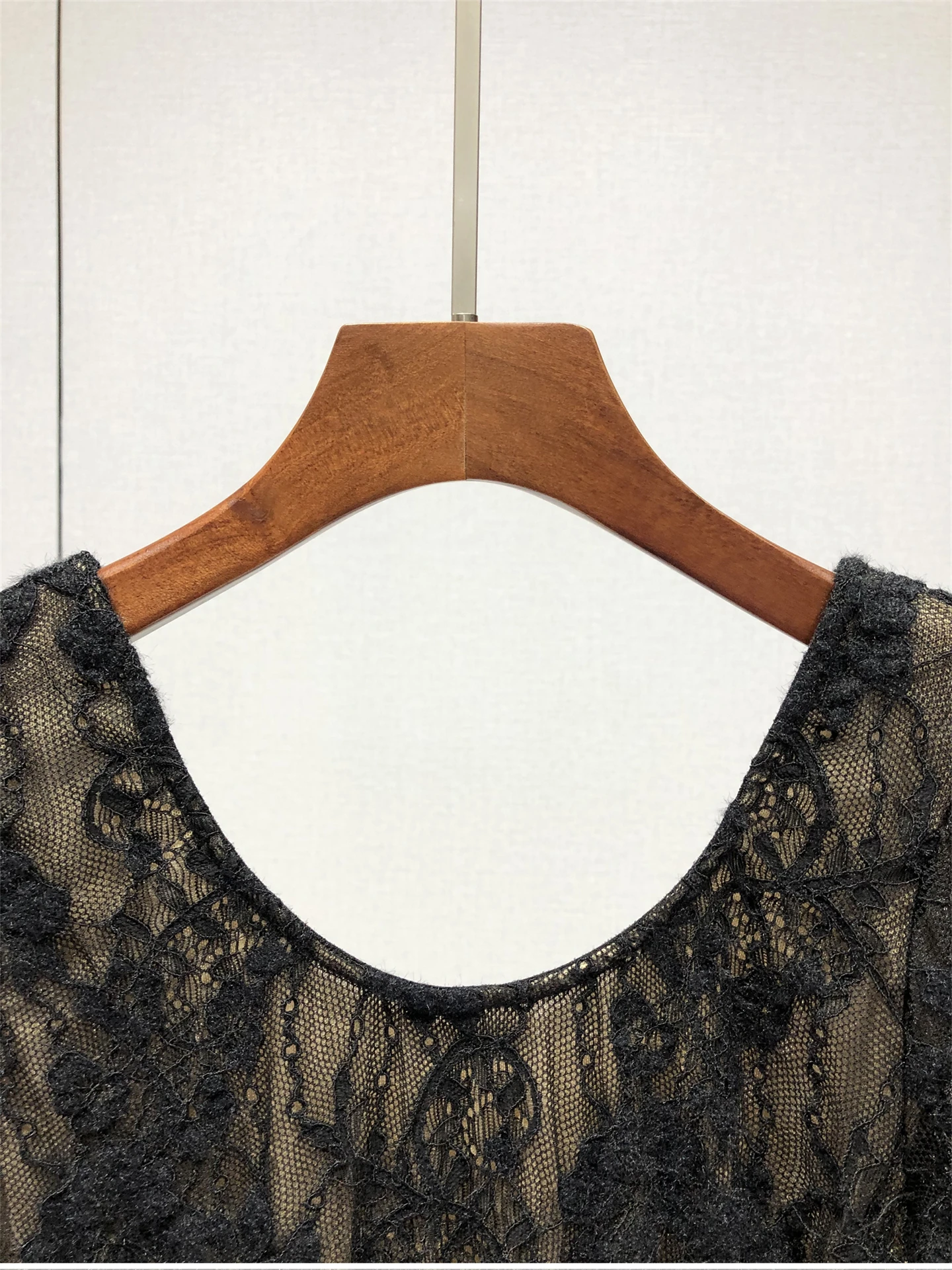 Women's Lace round Ne-Piece Suit Slim Fit Transparent Spring Autumn High Waist ort Pants Versatile Sle 8%-90% Fabric