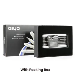 GIYO 12-in-1 Fiets Multitool Draagbare Mountainbike Kettingbreker Hex Spaak Schroevendraaiers Bandenlichter Fietsreparatiegereedschap