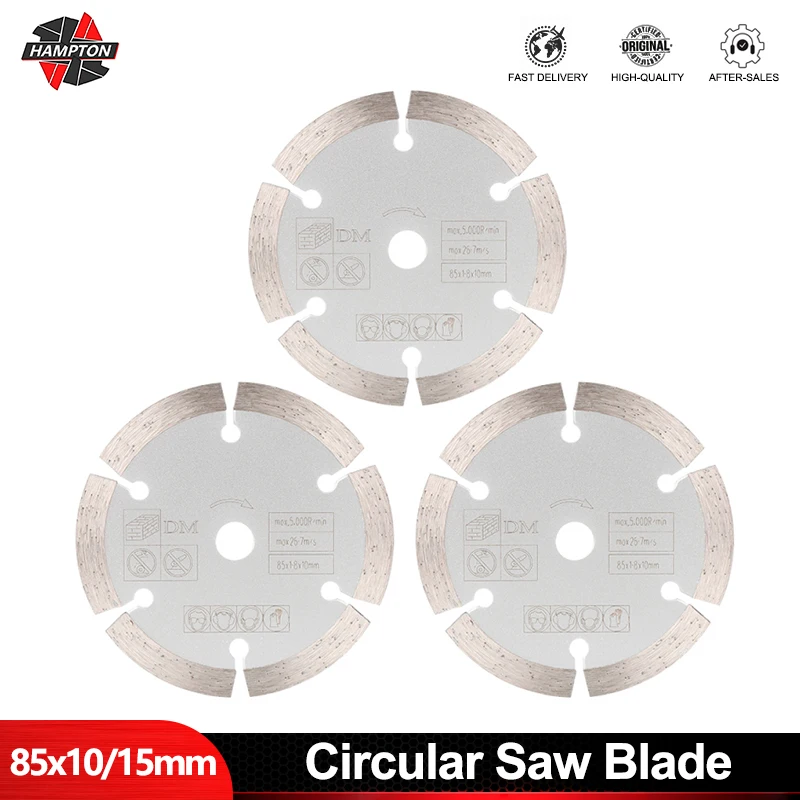

3PCS Diamond Circular Saw Blade Set 85mm Cutting Tool Saw Blades Cutting Disc For Wood/Metal/Plastic HSS Saw Blade Fast Cutting