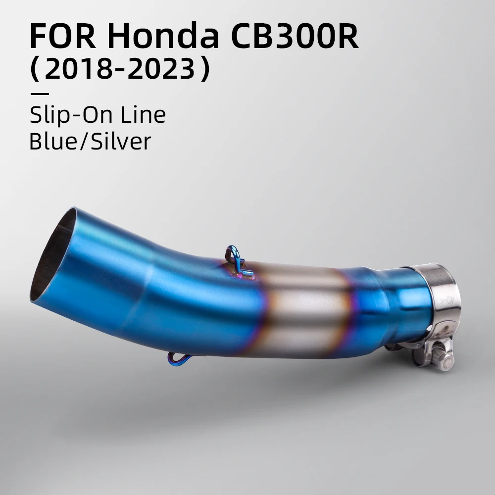 Original Inlet，Motorcycle exhaust system, dual outlet slide silencer for HONDA CB250R CB300R 2018-2023