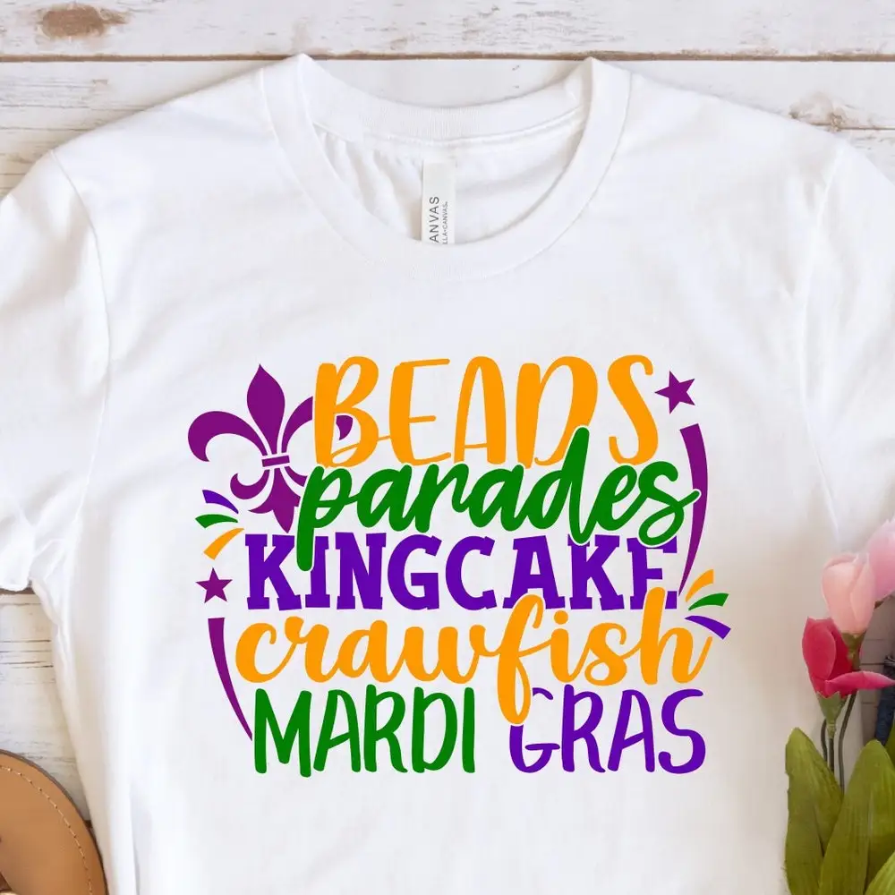 Mardi Gras T Shirt Sweat Carnival Lover Party Vibes Fat Tuesday