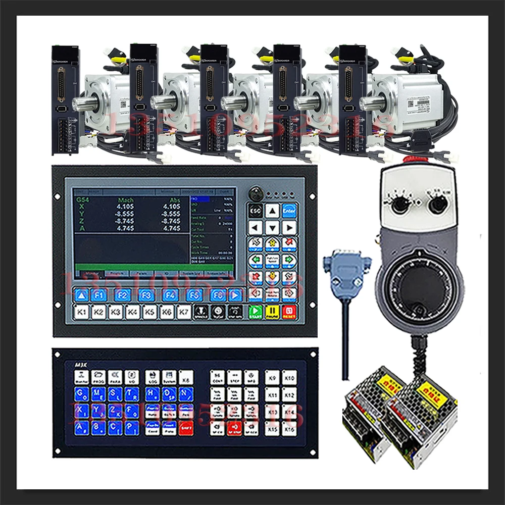 The Latest Ddcs-expert 3/4/5 Axis Cnc Controller Combination Kit +750w High-precision Motor Drive 2.39nm 3000r/Min With Brake