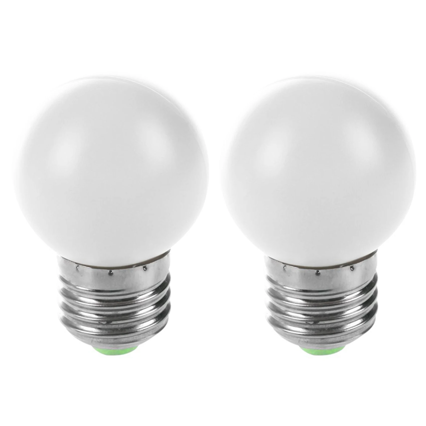 2X E27 LED Light White Bulb Plastic Bulb (0.5W Power White)