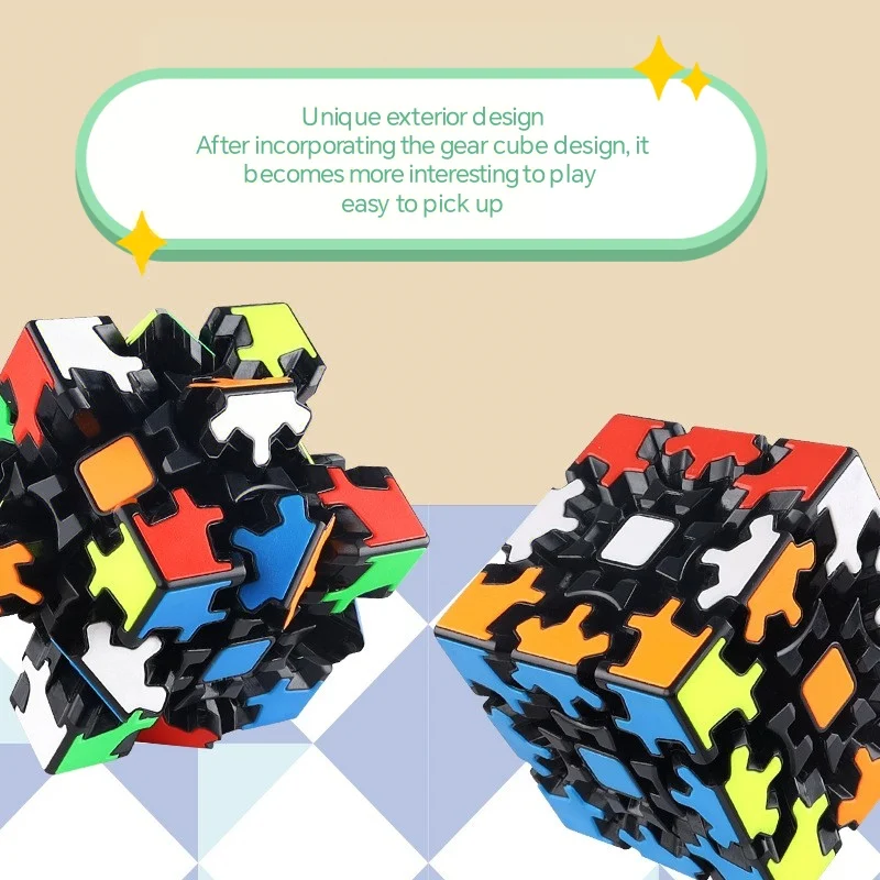 Yu mo mais novo engrenagem 3x3x3 cubo mágico mofangge velocidade engrenagem piramindo cilindro esfera profissional cubo mágico engrenagem puzzle série brinquedos