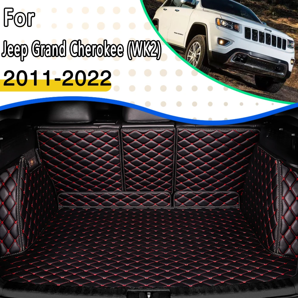 

Car Rear Trunk Mats For Jeep Grand Cherokee WK2 2011~2022 5seats Leather Mat Tray Carpet Mud Car Accessories Interior Decoration