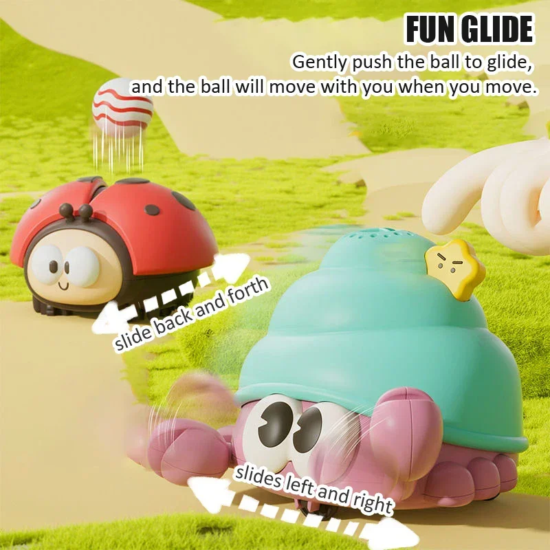 الخنفساء العائمة الكرة الأطفال التعليم المبكر التركيز لعبة التدريب بنين بنات 6 سنوات كراب لطيف الحيوانات اللعب #4