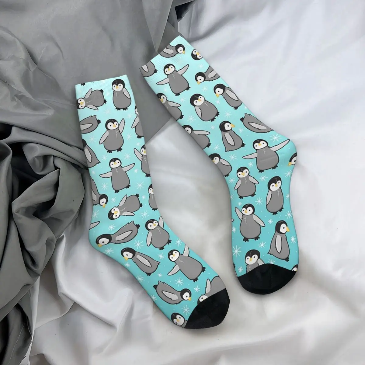 جوارب Penguin Chicks جوارب Harajuku فائقة النعومة لجميع المواسم جوارب طويلة إكسسوارات هدية عيد ميلاد الرجل والمرأة
