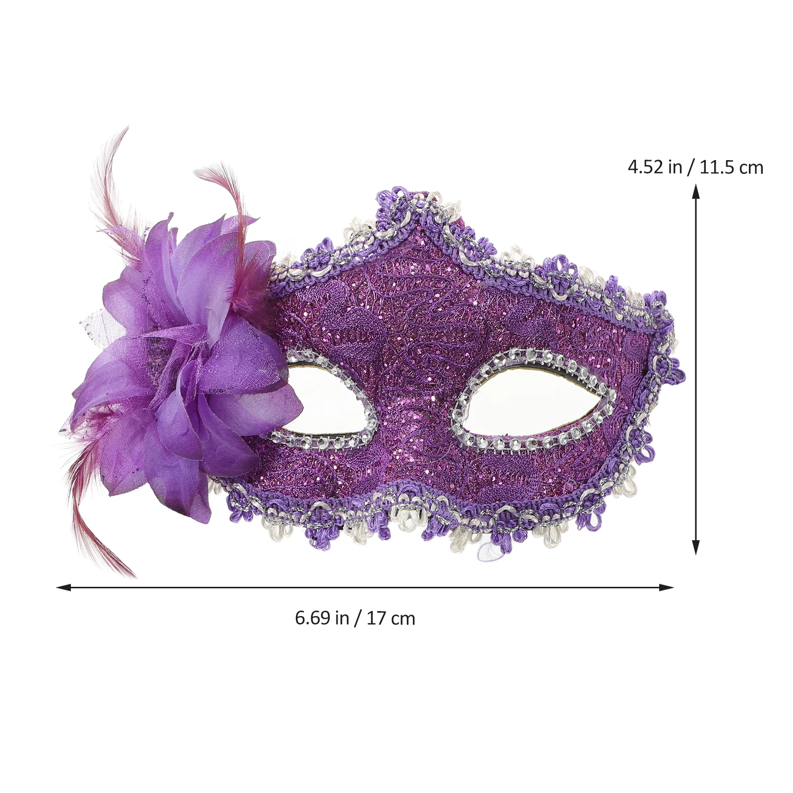 

Lily Mask Purple Halloween Clothing Lace Face Costume Party Miss Costumes