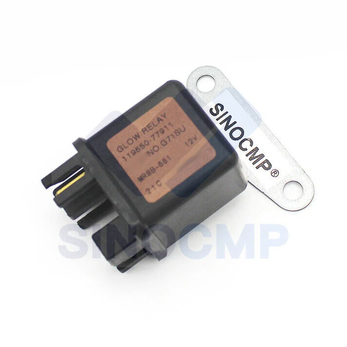 119650-77910 119650-77911 Safe Relay 12V for Yanmar Engine No. 4TNV94 Excavator Hyundai R50 R60 Daewoo DH60-7 Volvo EC55BLC