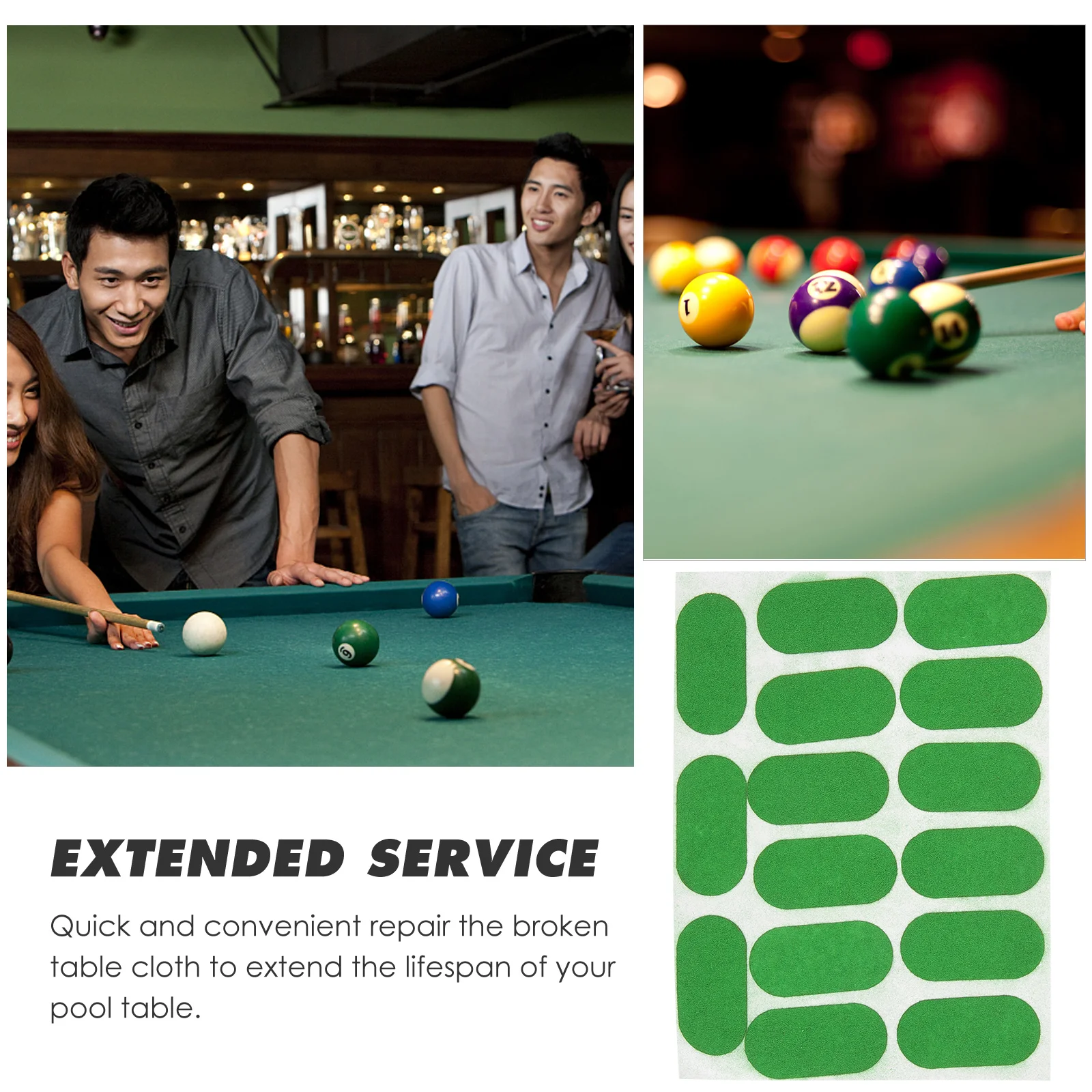 

1 Sheet Pool Table Marker Patches Green Self-Adhesive Billiard Cloth Repair Kit Mending Stickers For Snooker Table Accessory