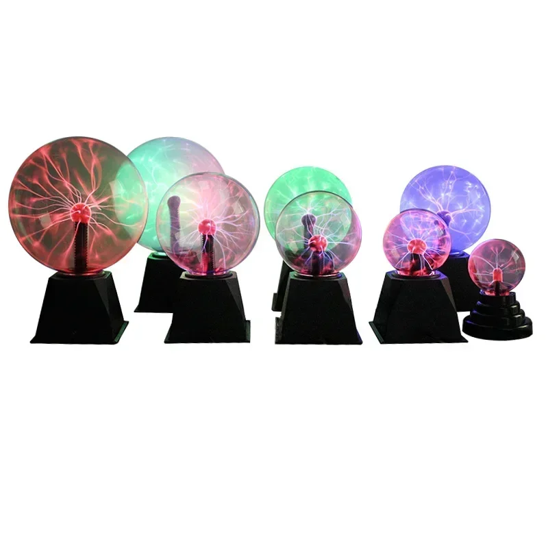 Lámpara de bola de Plasma mágica con Control de sonido, luz LED nocturna, atmósfera, cristal táctil, iluminación para decoración de fiestas de Navidad, 3/8 pulgadas