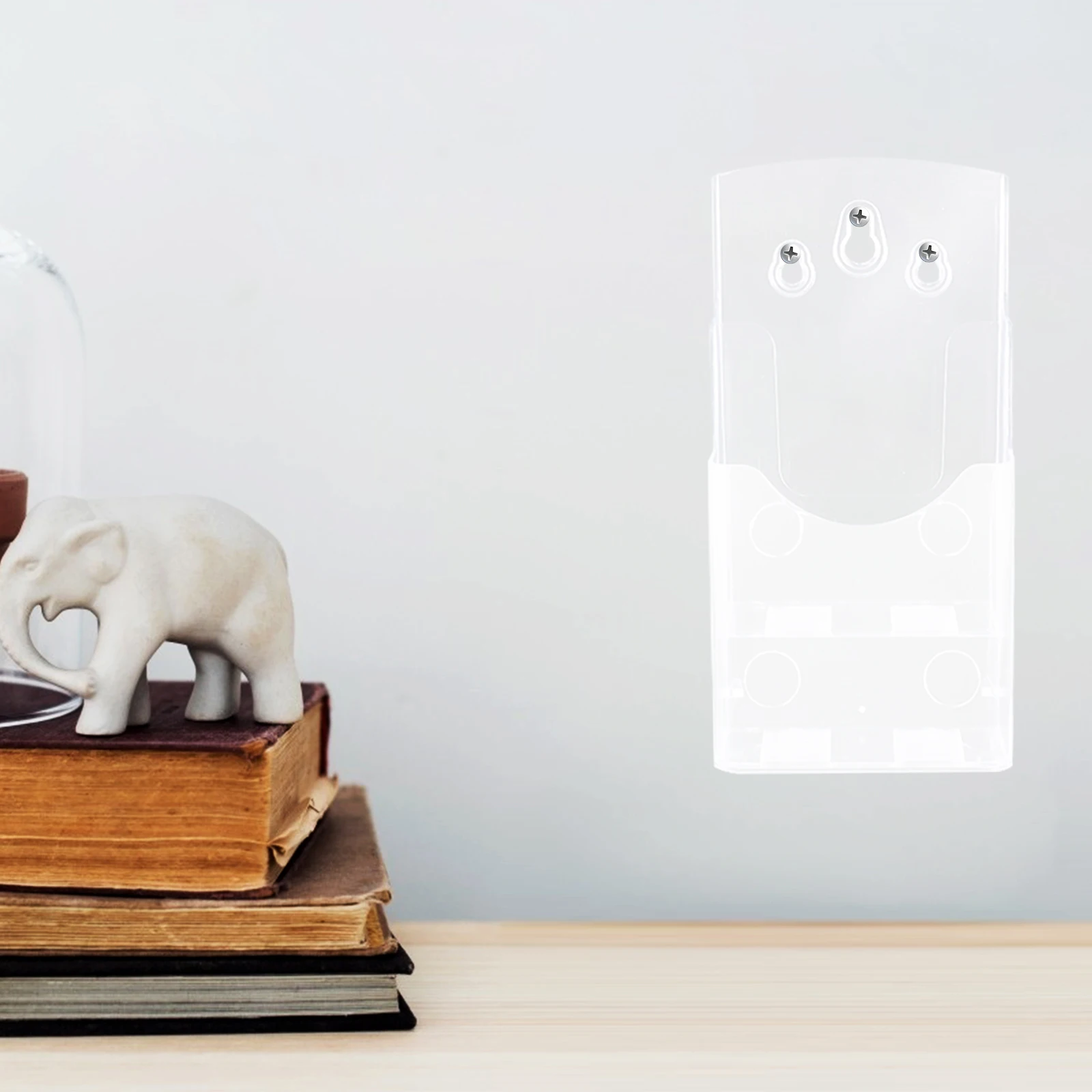 Business Card Holder Desktop Organizer Stand for Business Cards and Brochures Clear Plastic Name Card Display Rack Storage