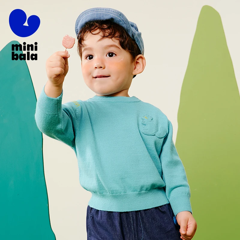 

Mini Bala Knit Sweater Kids 2025 Autumn Eco-Friendly Skin-Friendly Pullover for Boys and Girls