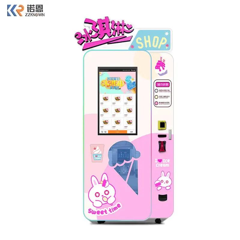 

Customistic Ice Cream Vending Machine With 32 Inch Touch Screen MIke Yogurt Delicious Ice Cream Vending Mcachine