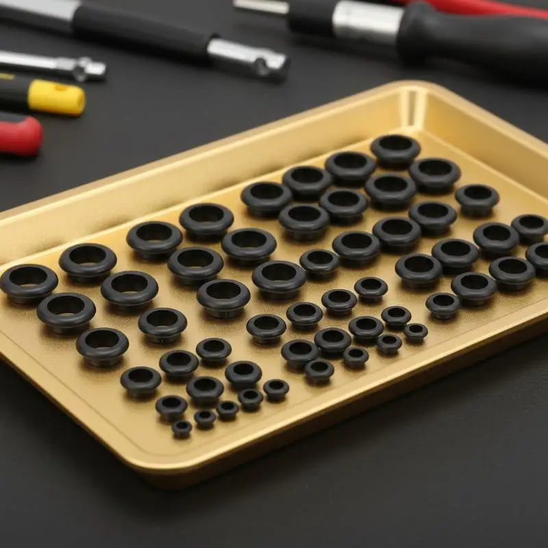 Electrical Wire Grommets 70PCS Rubber Assortment for Car Cable Hole Protection in Automotive Wiring Panels