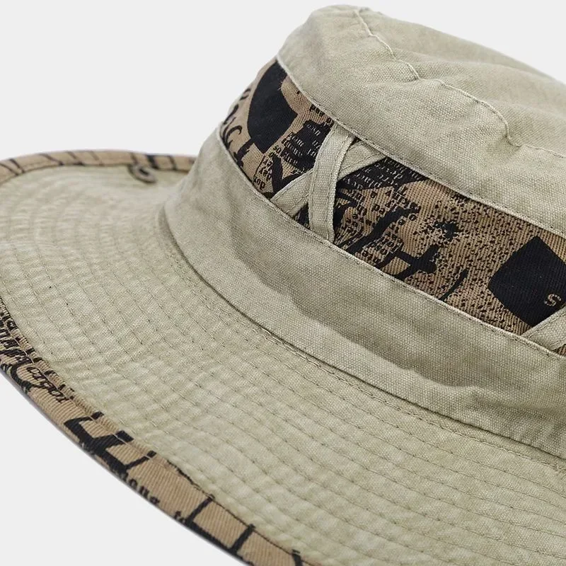 Spring Cotton Letter Embroidery Pattern Bucket Hat Fisherman Hat Outdoor Travel Sun Cap For Men And Women 153