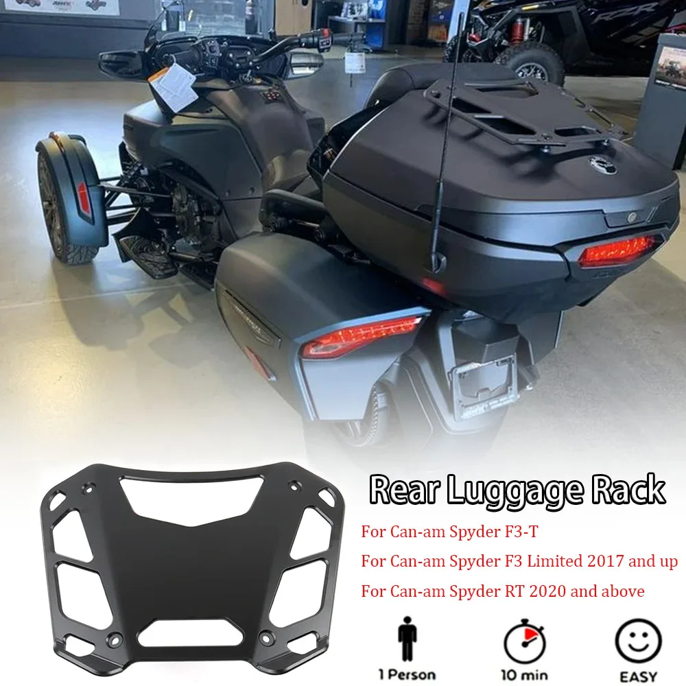 

New Motorcycle Accessories Black Rear Luggage Rack Top Case Bracket For Can-am Spyder F3-T/F3 Limited 2017-UP/ RT 2020-UP
