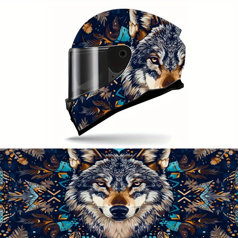 

Wolf pack theme graphic, motorcycle helmet sticker - durable PVC; Moto racing helmet aesthetic sticker; Helmet accessories; Moto