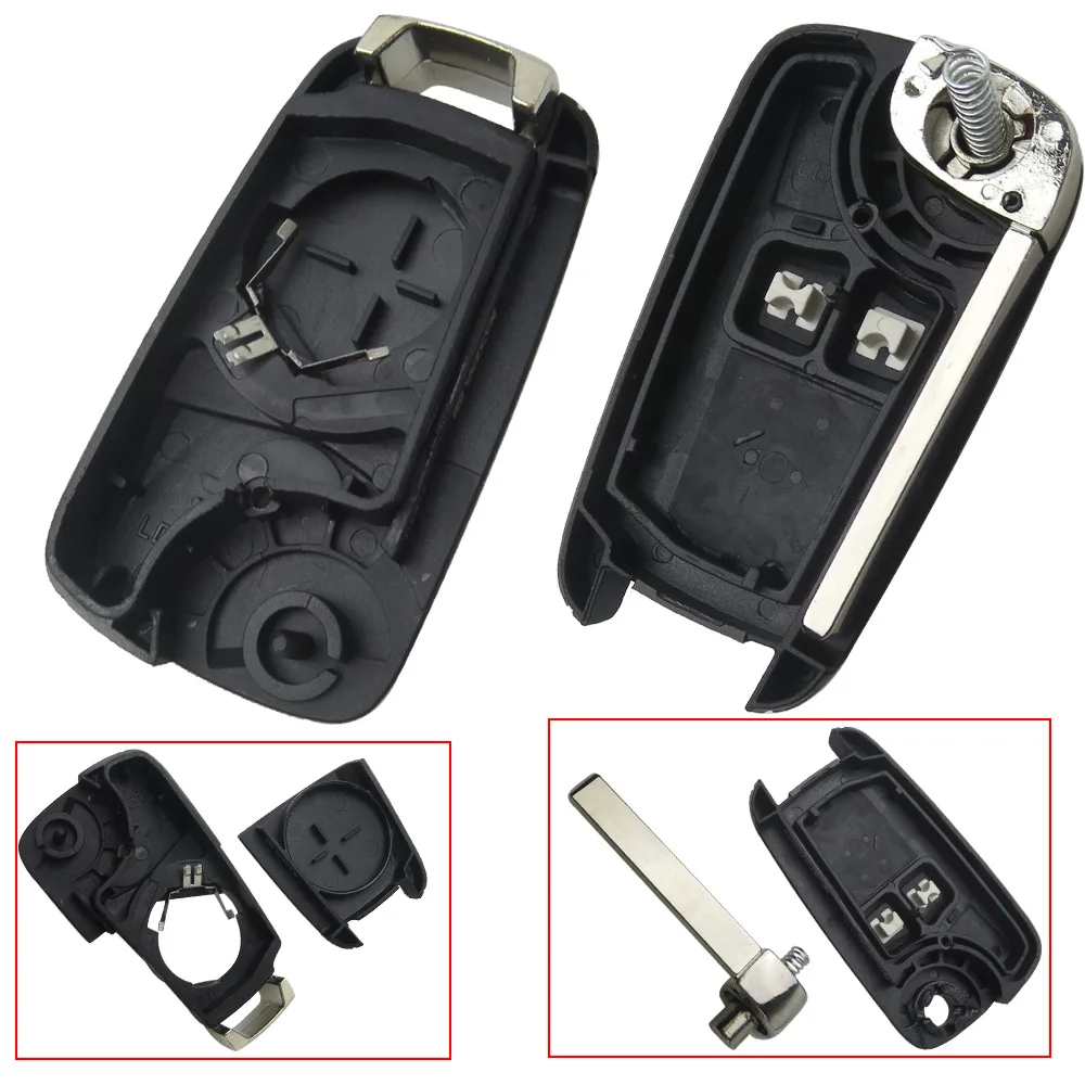 OkeyTech 2 3 4 5 Buttons Flip Folding Remote Key Case For Opel Vauxhall Corsa Astra Vectra Zafira Omega HU100 Uncut Blade