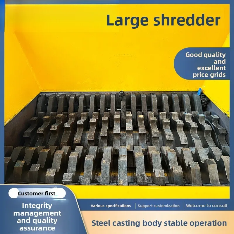 Large Plastic Waste Metal Wood Agricultural Shredder Single Double Shaft Crusher