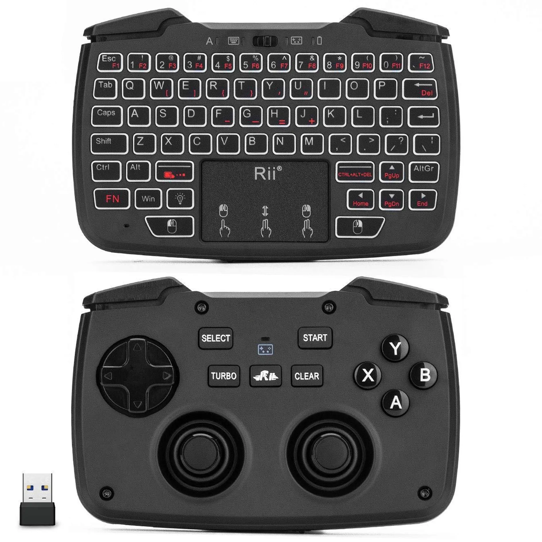 

Computer Laptop 2.4G Wireless Keyboard Mobile Phone Bluetooth Game Controller Joystick Keyset 62 Keys Smartphone Gamepad Charge
