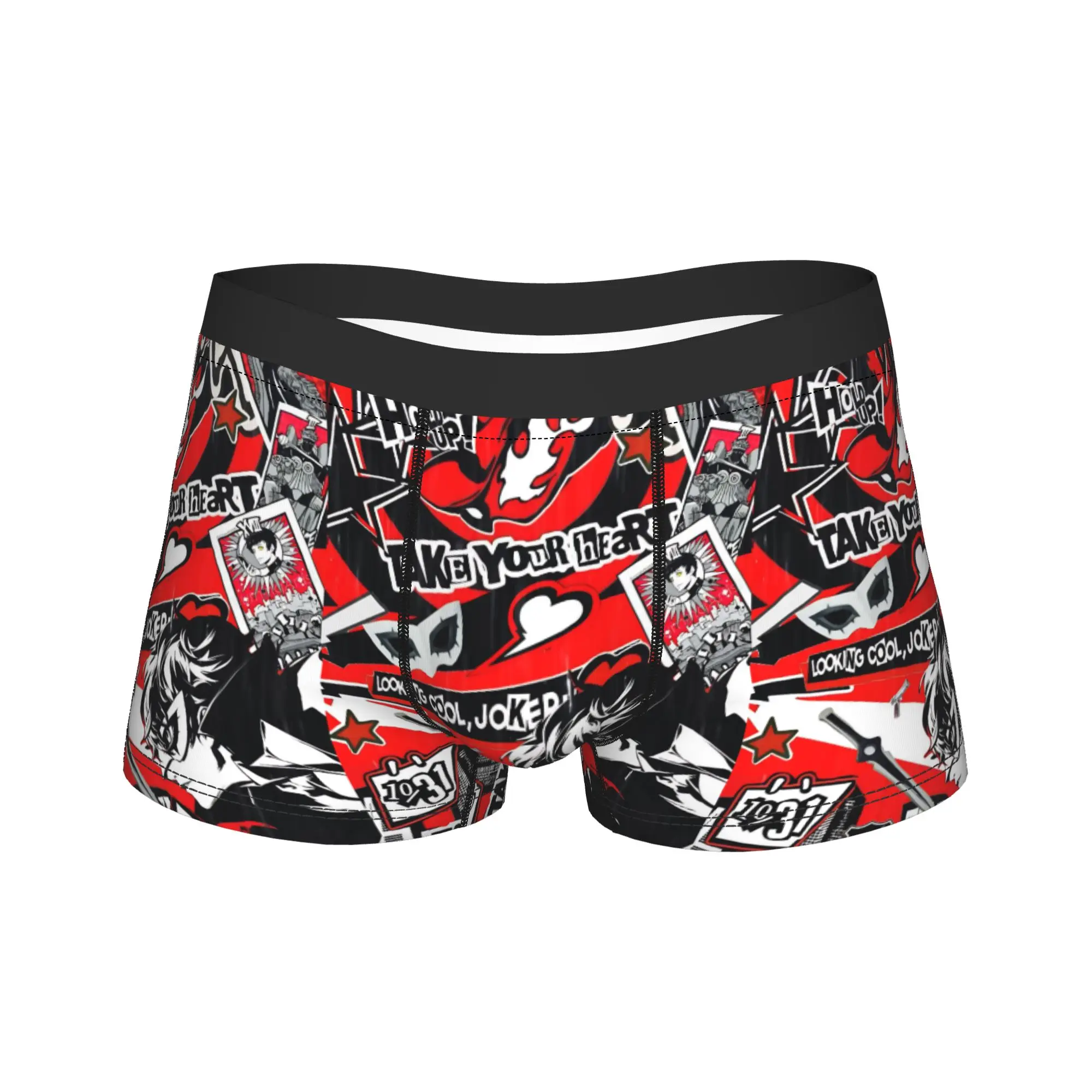 

Anime P-Persona 5 Boxer Shorts Pouch Underwear High Quality Print Shorts Briefs Sexy Soft Males Underpants Plus Size 2XL