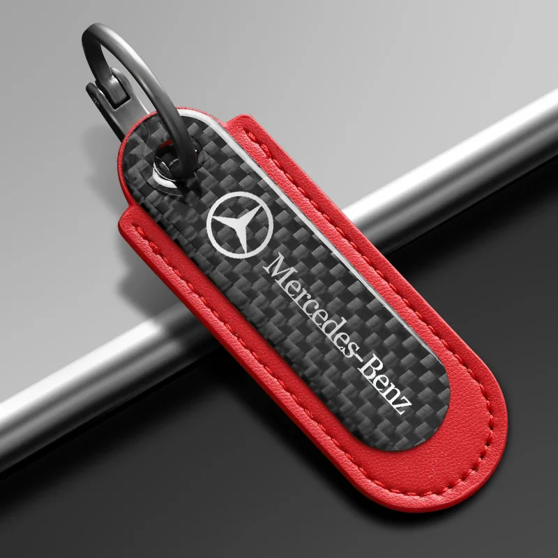 1pc High Quality Carbon Fibre Keychain Creative Car Keyring For Mercedes Benz A C E S G Class GLC CLE CLA GLB GLS W177 W205 W213