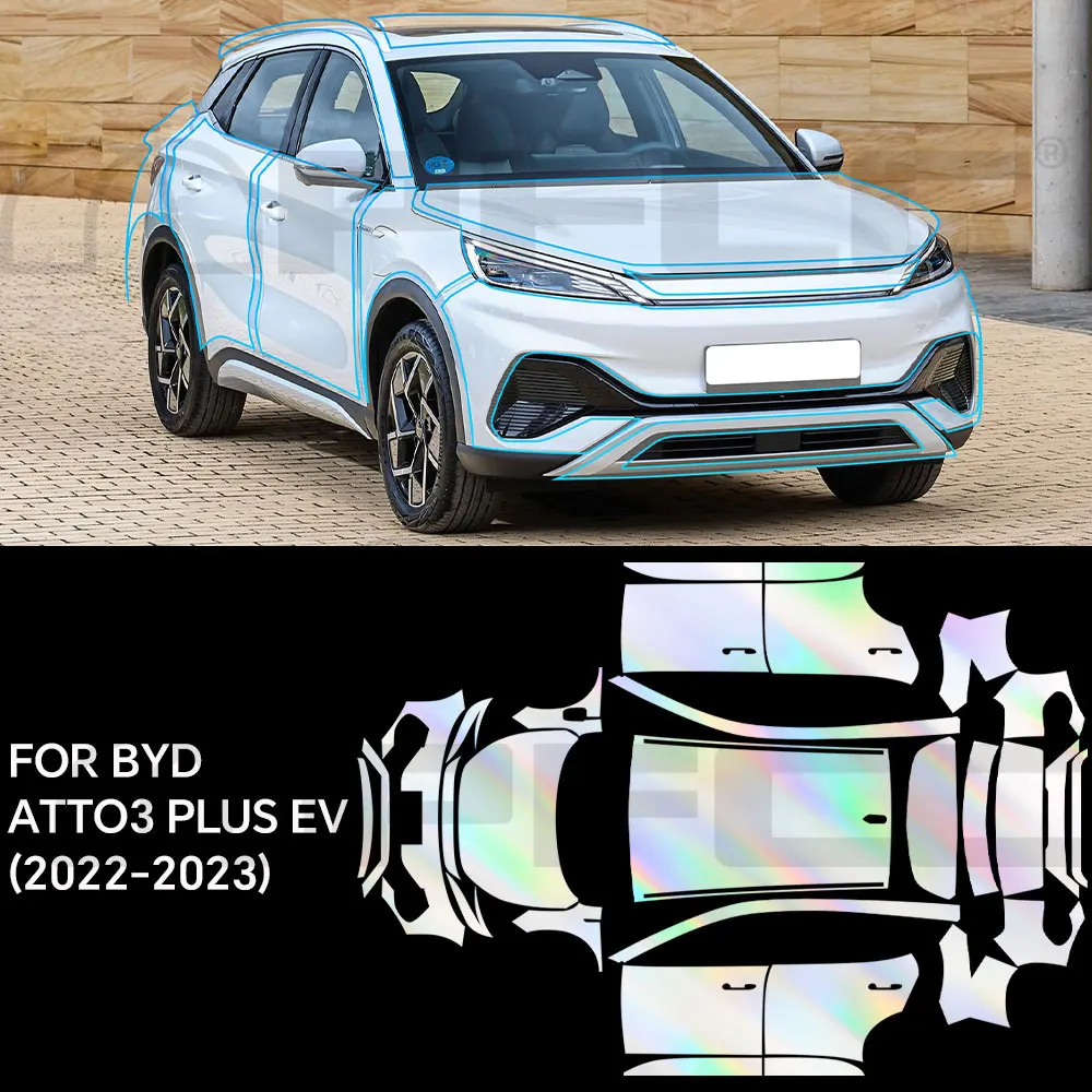 

Paint Protection Film For ATTO3 Plus EV 2022 2023 8.5Mil Pre Cut Car Clear TPU PPF Kit Transparent Sticker Auto Car Accessories