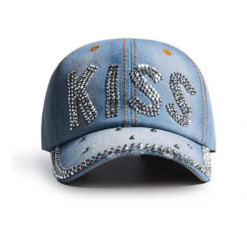 Sequins Baseball Cap Rhinestone Letter Women Spring Summer Sun Hat Outdoor Korean Cowboy Visor Cap Female New