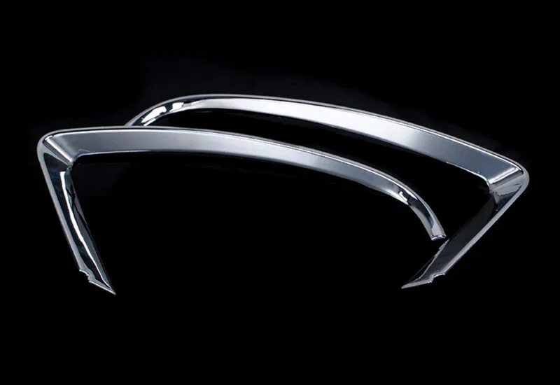 Chromed ABS Plastic 2PCS Front Head Light Lamp Eyelid Trim For Jeep Compass 2011 2012 2013 2014 2015