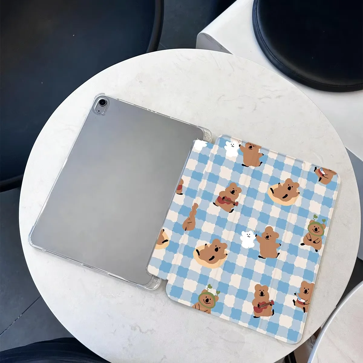 Simple Cartoon Cute Bear Smart Cover Case For Pro 11 2nd 3rd 4th Ipad 2017 10.5 Inch 10.2 9th 8th 7th IPad 10th Generation Shell
