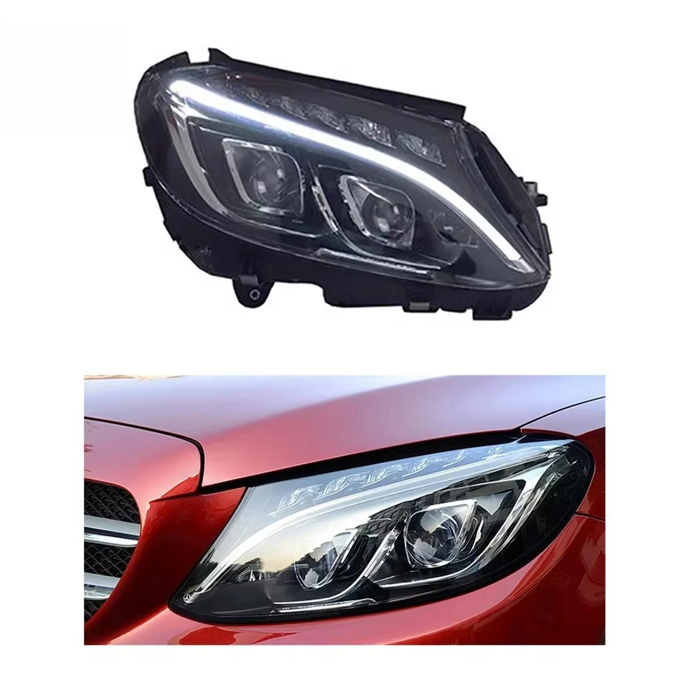 

Suitable forLed Headlights for C-CLASS C180 C200 C26 C300 W205 Headlight High Configuration Dual Lens LED 12V Car