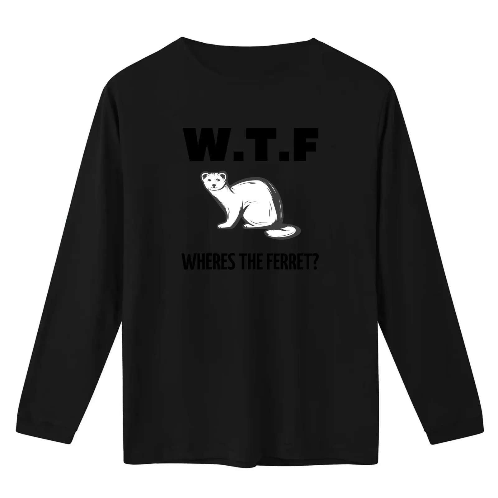 wheres the ferret T-Shirt Summer Casual Cotton Tee Oversized Streetwear Tops Vintage Graphic Print Loose Fit Short Sleeve