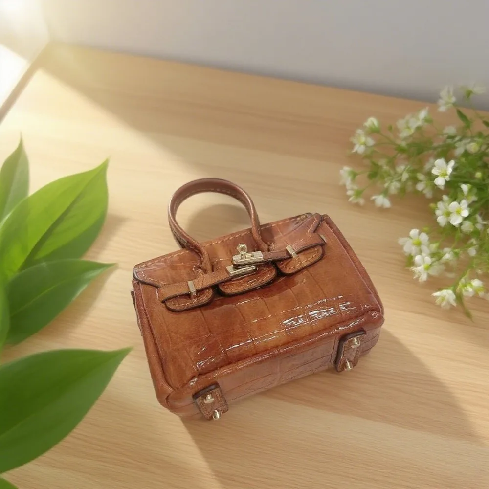 Xiaoxiangfeng Cute Mini Handmade Platinum Crocodile Pattern Earphone Bag Storage Pendant Creative Ornament Bag Pendant