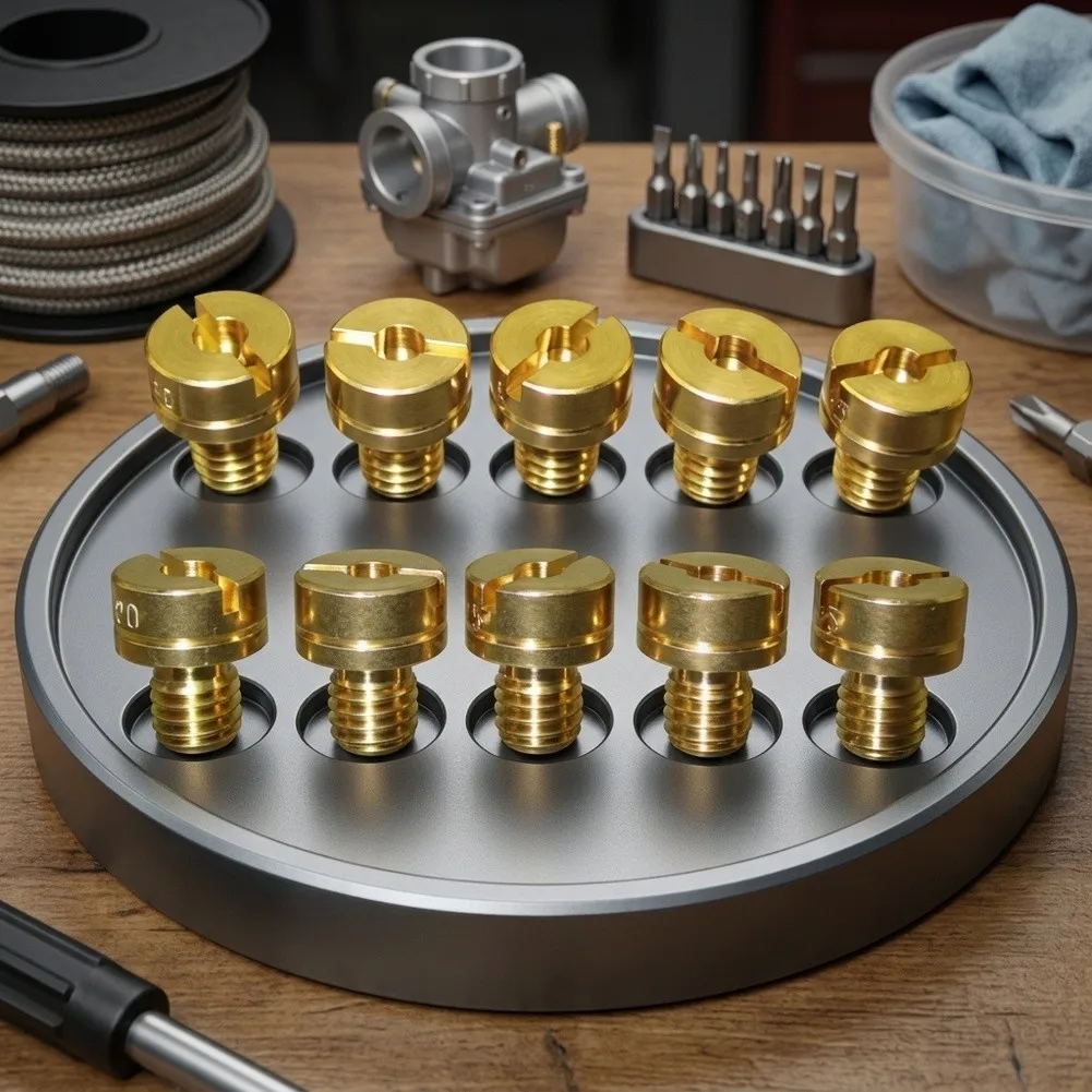 For Mikuni Replacement Parts including Various Sized Jet Options Numbered Five Five Through Two Five in This Package