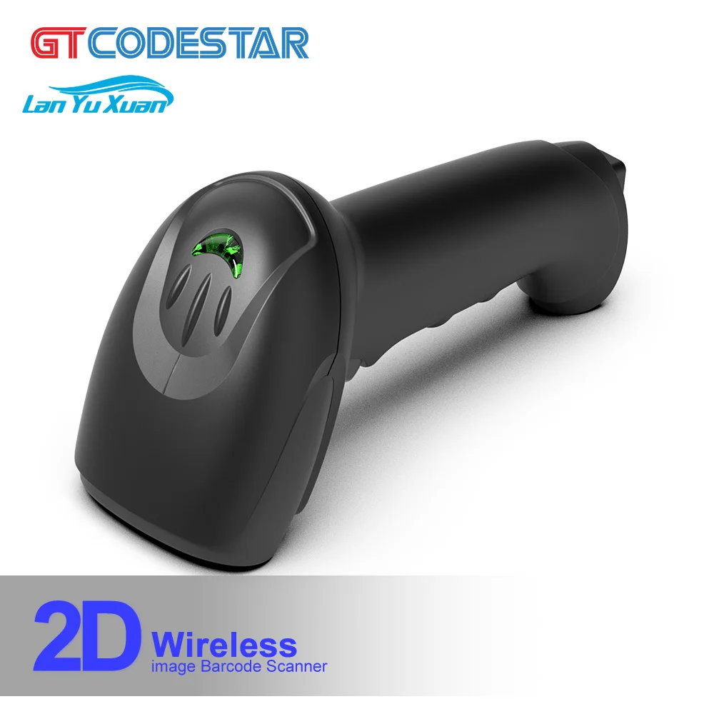 GTCODESTAR QR Wireless 1D 2D Barcode Scanner Handheld 1D/2D QR Bar Code Reader for Inventory POS Terminal Supermarket