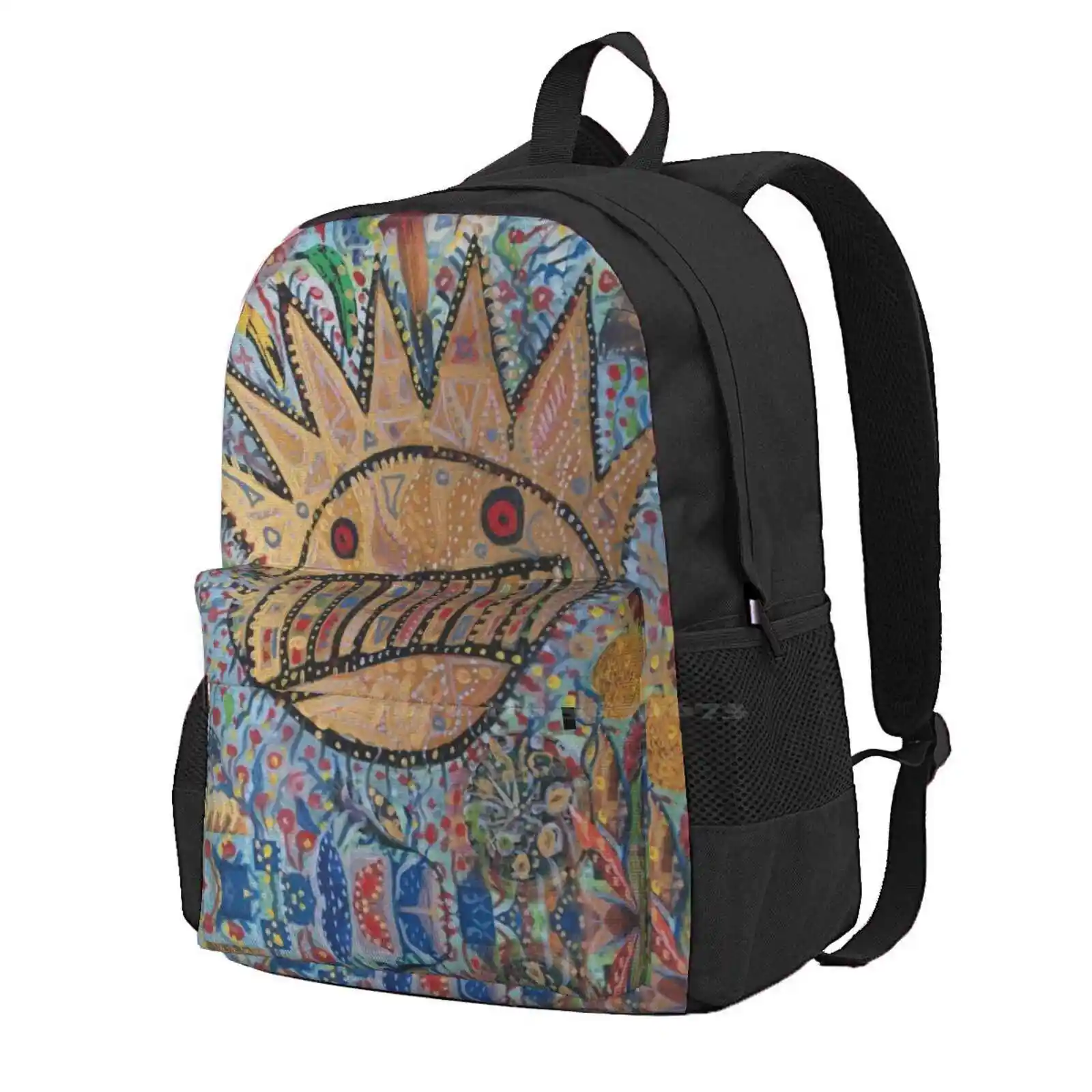 Ween Boognish And Flowers Backpack For Student School Laptop Travel Bag Ween Brown Flowers Liberty Bell Bananas