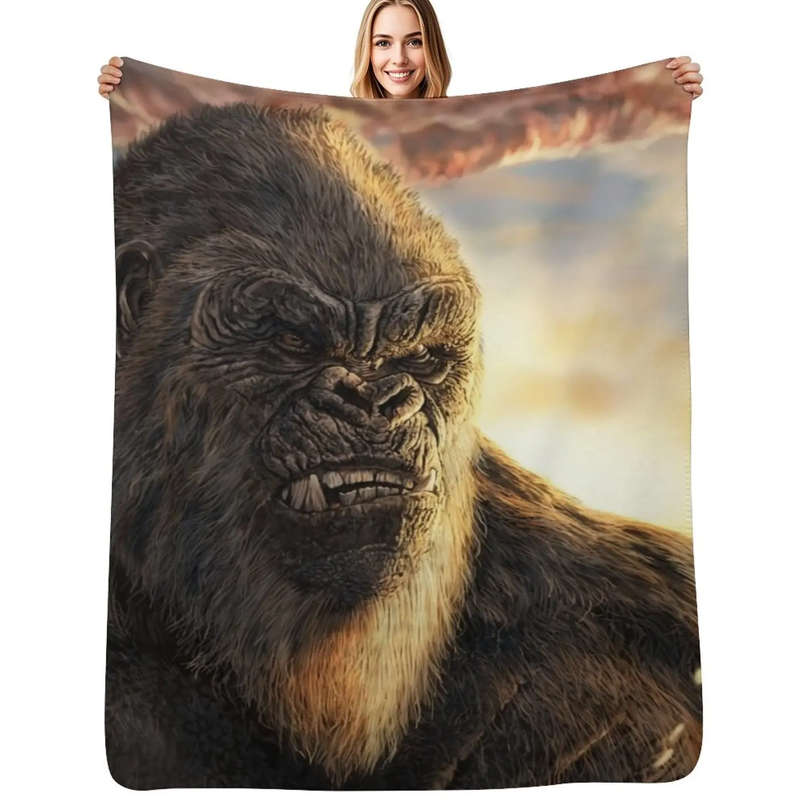 

King Kong Throw Blanket For Sofa Thin Decorative Sofas Plaid Hairy Blankets
