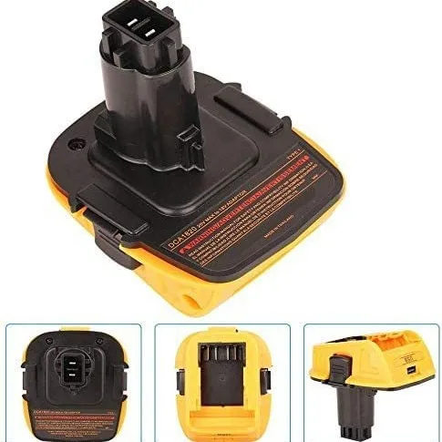 

Замените адаптер питания DeWalt DCA1820 на адаптер для подключения 20-вольтовой литиевой батареи к 18-вольтовой никелевой батарее.