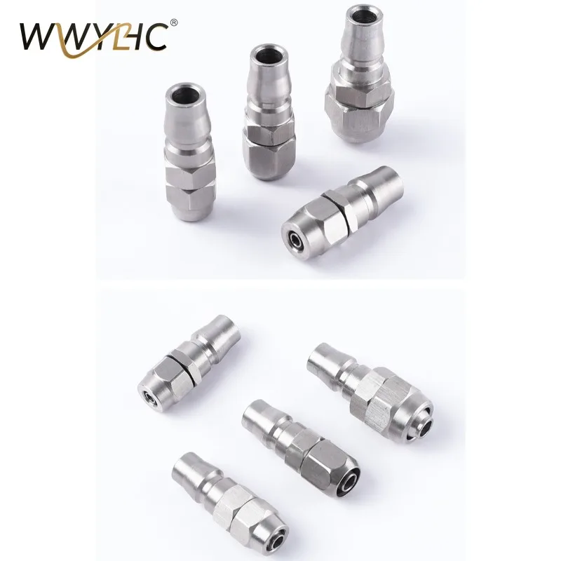 Suitable for C-type quick connector self-locking 304 stainless steel male and female plugs, screw PP high voltage resistance