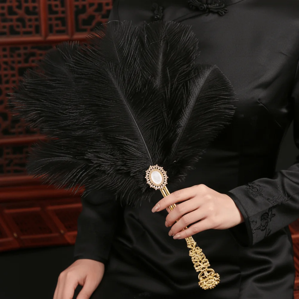 Feather Crafts Feather Fan Dance Performance Cosplay Props Decorative Craft Fan Cheongsam Runway