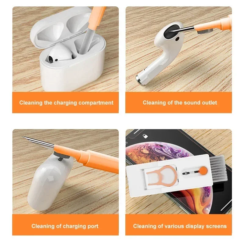 Multifunctional Cleaning Kit Computer Cleaning Headset Cleaning Pen Camera Headset Cleaning Pen Phone Stand For Computer