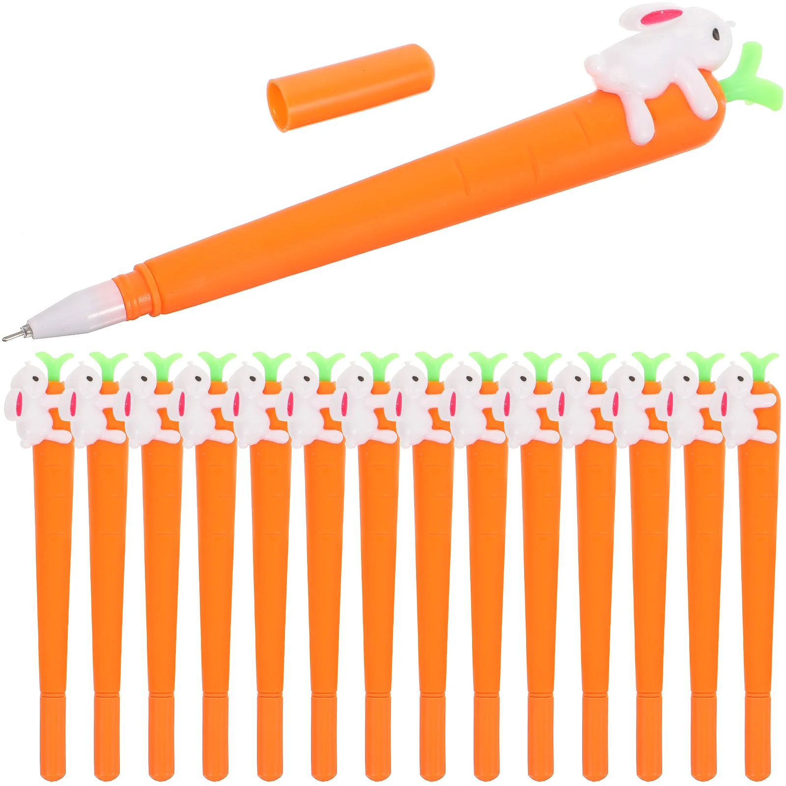 

15 Pcs Easter Funny Pens Carrot Pattern Decorate Office Signature Mini Rabbit Figures