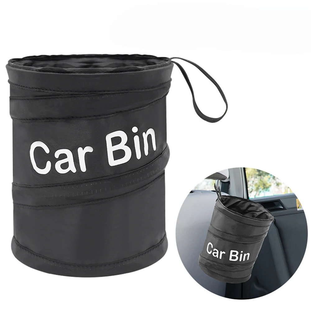 1pcs Car Trash Can Portable Vehicle Garbage Can Clean HygienicFoldable Pop-up Waste Basket Auto Interior Car Accessory