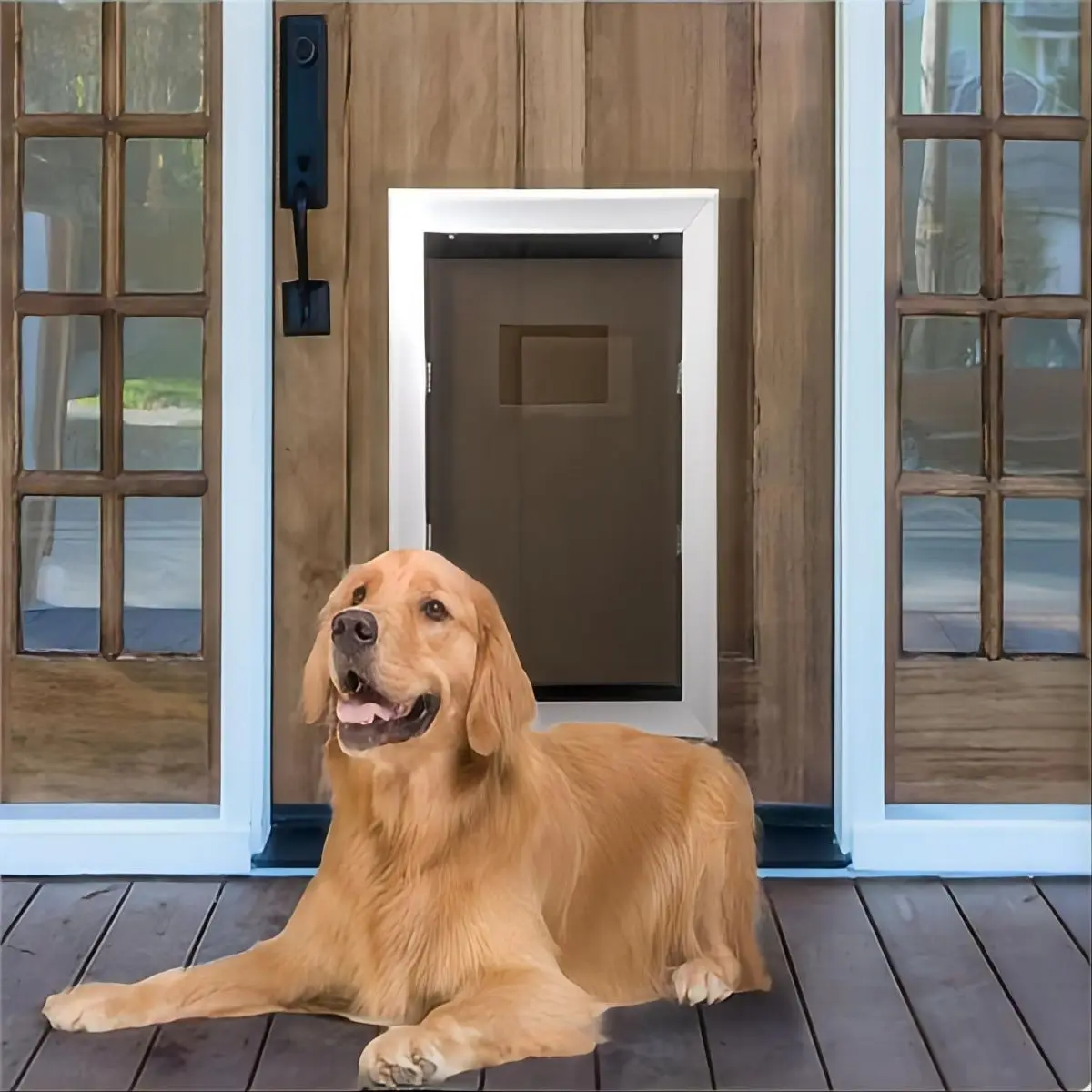 

Popular Pet Products Indoor Cat and Dog Door Pet Door Automatic Springback Lock