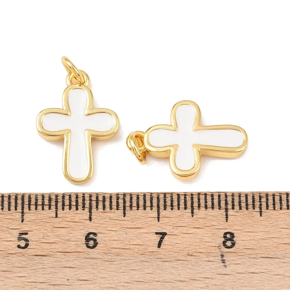 PandaHall 20 Stück Messing-Kreuzanhänger, anlaufbeständig, 18x13x2mm für DIY-Schmuckherstellung – Detail 5