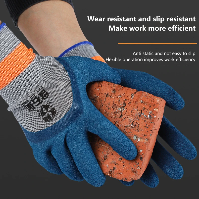 Nuevo 1 par de guantes de goma para neumáticos, guantes de trabajo antideslizantes resistentes al desgaste, guantes de protección laboral, mejoras para el hogar, construcción de jardín