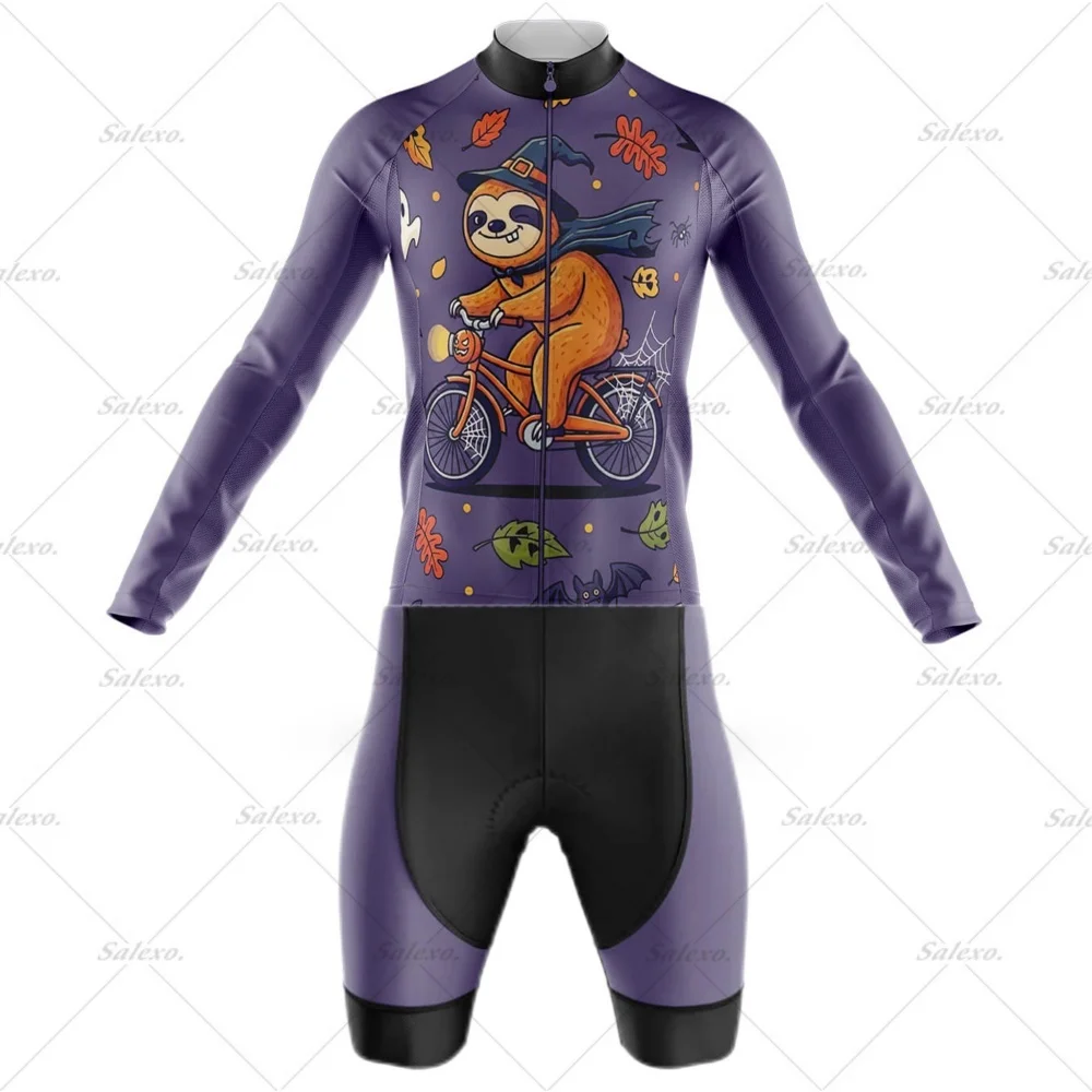 MEN Halloween Theme Skinsuit Team Cycling 2026 LONG Bodysuit Cycling Jerseys Set Race Clothing Jumpsuit MTB Riding Bike Maillot